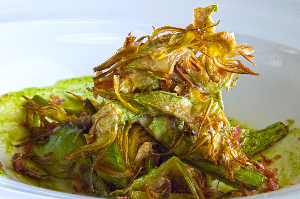 Alcachofas de Tudela fritas en Villoldo